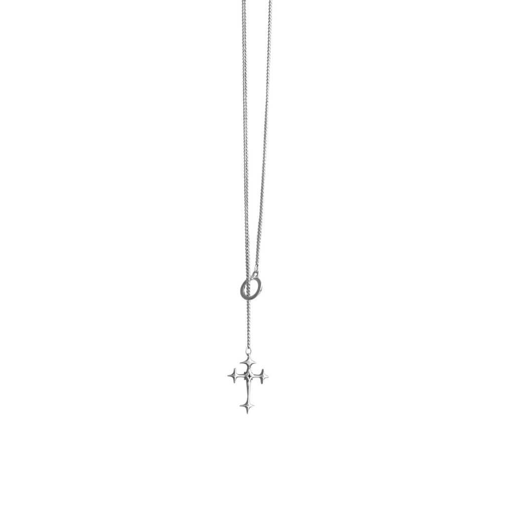 CREDO CROSS Lariat Necklace