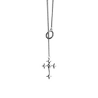 CREDO CROSS Lariat Necklace